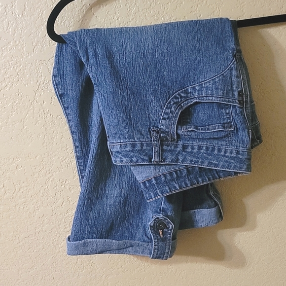 Sz 22 Hot Bottoms Capri Jeans with button tab cuffs and designed pockets - Picture 4 of 6